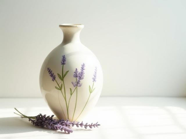 Asztali váza levendula mintával