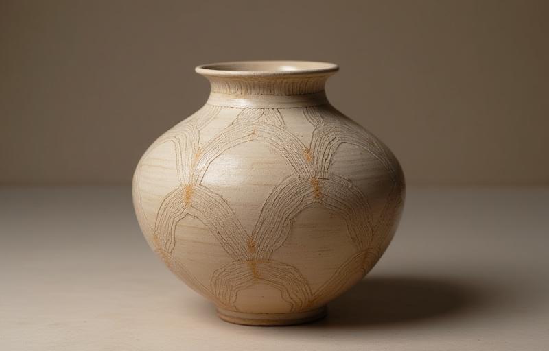 Haladó kerámia technika workshop - egy szépen díszített váza mázazás előtt